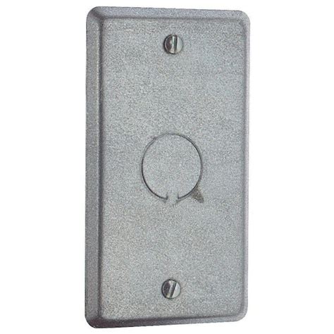 electrical box cover with 3/4 knockout|H<(>&<)>Y BX CVR 2 (2) 1/2 IN <(>&<)>AMP 3/4 IN .